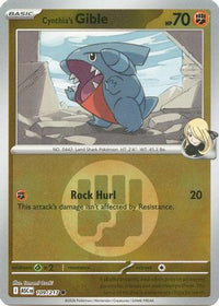 Cynthia's Gible (Energy Symbol Pattern) (109) - ME Ascended Heroes Reverse Holofoil