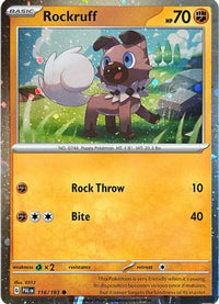 Rockruff (Cosmos Holo) (116/193)  - Blister Exclusives Holofoil