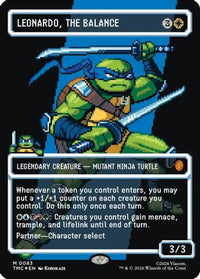 Leonardo, the Balance (0083) (Borderless) (Surge Foil) (TMC-083) - Commander: Teenage Mutant Ninja Turtles Foil