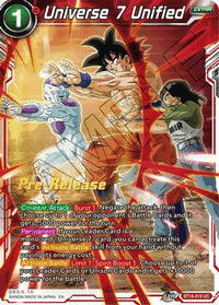 Universe 7 Unified (BT16-019) [Realm of the Gods Prerelease Promos] - POKÉ JEUX