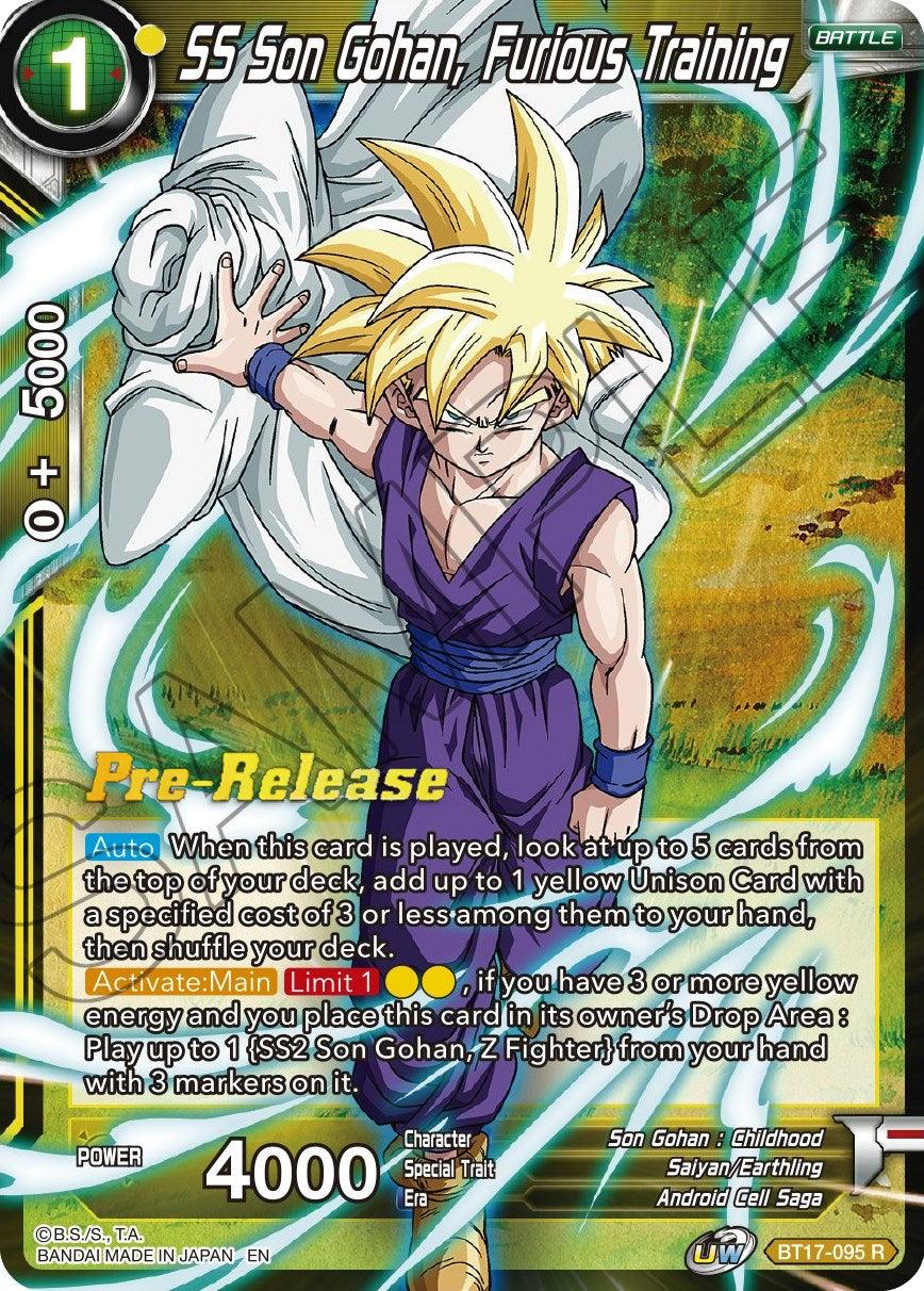 SS Son Gohan, Furious Training (BT17-095) [Ultimate Squad Prerelease Promos] - POKÉ JEUX