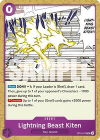 Lightning Beast Kitten (OP15-076) - Adventure on Kami's Island