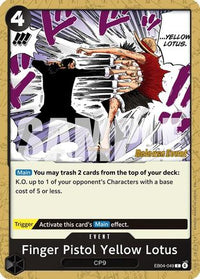 Finger Pistol Yellow Lotus (EB04-049) - Adventure on Kami's Island Release Event Cards