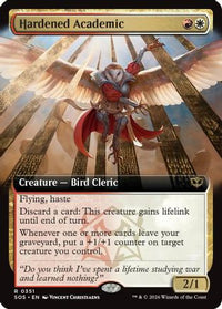 Hardened Academic (Extended Art) (SOS-351) - Secrets of Strixhaven