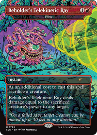 Fling (SLD-1795) - Secret Lair Drop / Beholder's Telekinetic Ray (Borderless) Foil
