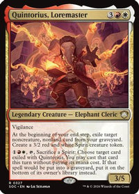 Quintorius, Loremaster (SOC-327) - Commander: Secrets of Strixhaven