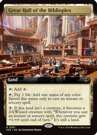 Great Hall of the Biblioplex (Extended Art) (SOS-361) - Secrets of Strixhaven