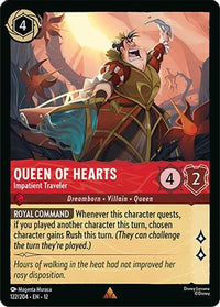 Queen of Hearts - Impatient Traveler (122/204) - Wilds Unknown Cold Foil