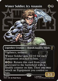 Winter Soldier, Icy Assassin (Borderless) (MSH-377) - Marvel Super Heroes Foil