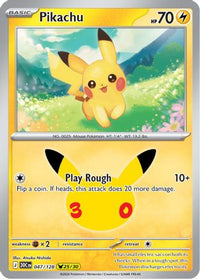 Pikachu (47/128)  - ME 30th Celebration Holofoil