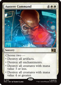 Austere Command (Surge Foil) (MSC-121) - Commander: Marvel Super Heroes Foil