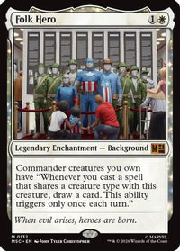 Folk Hero (Surge Foil) (MSC-132) - Commander: Marvel Super Heroes Foil