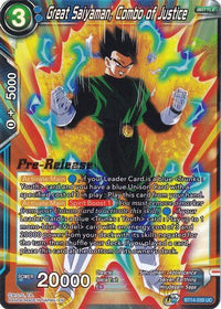 Great Saiyaman, Combo of Justice (BT14-039) [Cross Spirits Prerelease Promos] - POKÉ JEUX