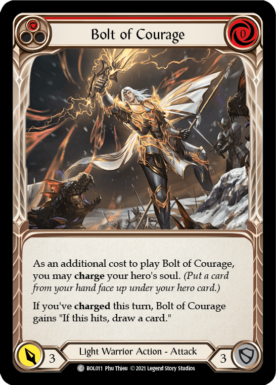 Bolt of Courage (Red) [BOL011] (Monarch Boltyn Blitz Deck) - POKÉ JEUX