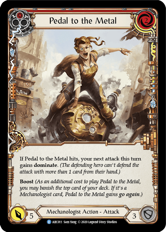 Pedal to the Metal (Red) [U-ARC011] (Arcane Rising Unlimited) Unlimited Rainbow Foil - POKÉ JEUX