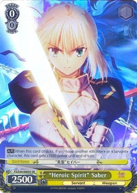 Sabre « Esprit héroïque » (FS/S34-E005S SR) [Fate/Stay Night [Unlimited Blade Works]] 