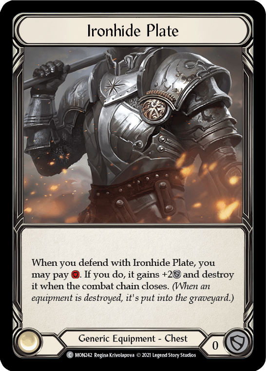Ironhide Plate [MON242-CF] (Monarch) 1st Edition Cold Foil - POKÉ JEUX