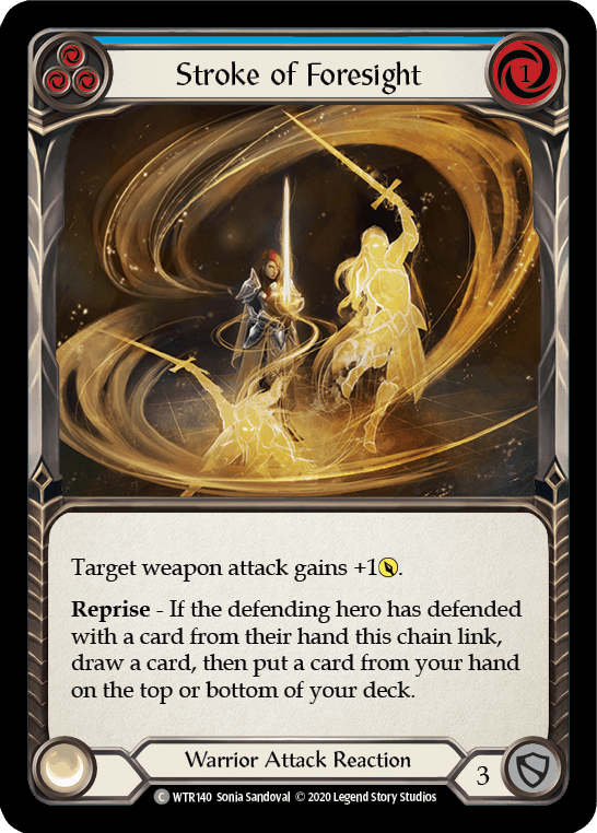 Stroke of Foresight (Blue) [U-WTR140] (Welcome to Rathe Unlimited) Unlimited Rainbow Foil - POKÉ JEUX