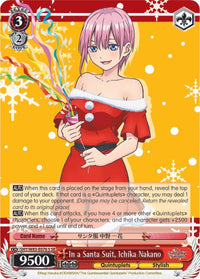 Dans un costume de Père Noël, Ichika Nakano (5HY/W83-E076S SR) [Les quintuplés quintessentiels] 