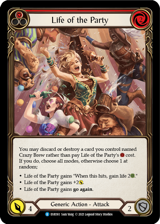 Life of the Party (Red) [EVR161] (Everfest) 1st Edition Rainbow Foil - POKÉ JEUX