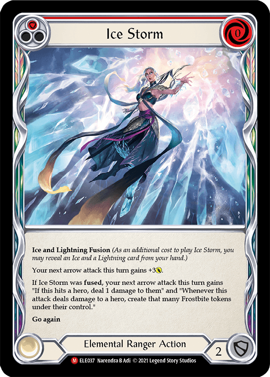 Ice Storm [ELE037] (Tales of Aria) 1st Edition Rainbow Foil - POKÉ JEUX