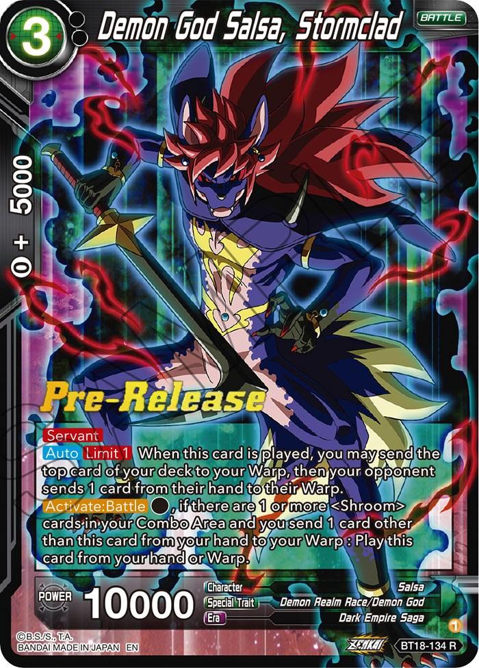 Demon God Salsa, Stormclad (BT18-134) [Dawn of the Z-Legends Prerelease Promos] - POKÉ JEUX