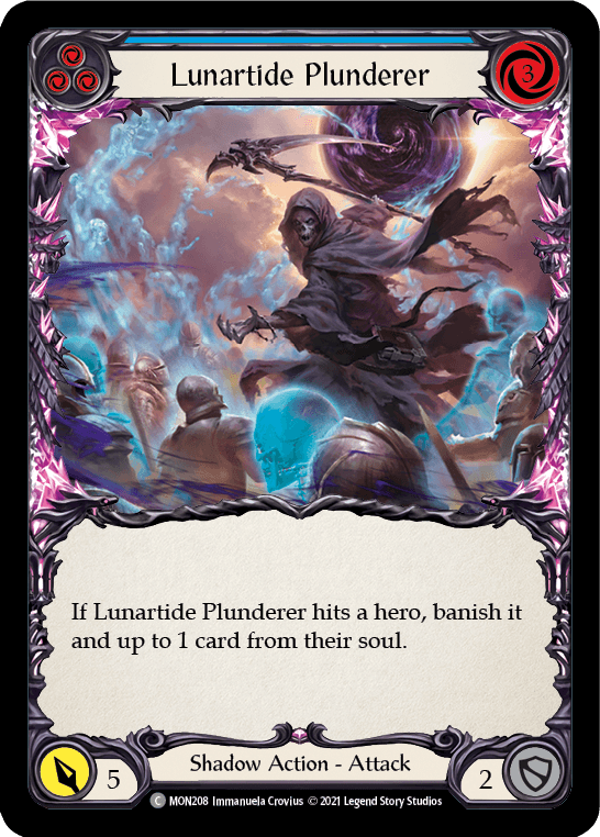Lunartide Plunderer (Blue) [MON208-RF] (Monarch) 1st Edition Rainbow Foil - POKÉ JEUX