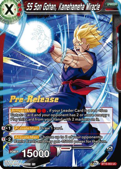 SS Son Gohan, Kamehameha Miracle (BT15-003) [Saiyan Showdown Prerelease Promos] - POKÉ JEUX