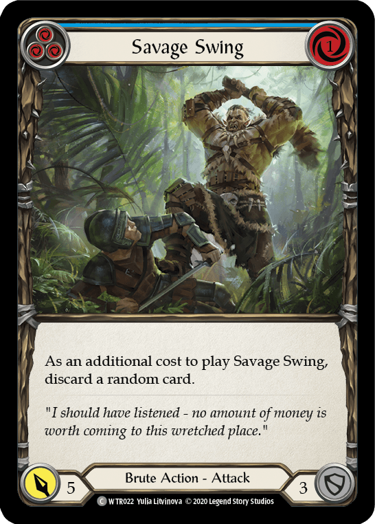 Savage Swing (Blue) [U-WTR022] (Welcome to Rathe Unlimited) Unlimited Normal - POKÉ JEUX