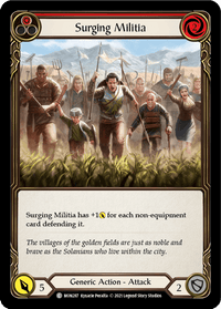 Surging Militia (Red) [MON287-RF] (Monarch) 1st Edition Rainbow Foil - POKÉ JEUX