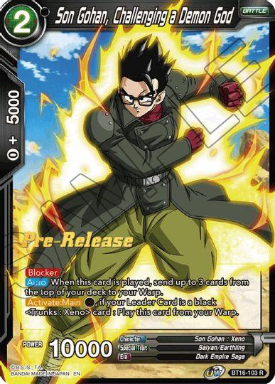 Son Gohan, Challenging a Demon God (BT16-103) [Realm of the Gods Prerelease Promos] - POKÉ JEUX