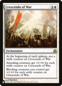 Crescendo de guerre [La liste] 