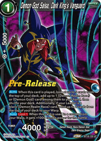 Demon God Salsa, Dark King's Vanguard (BT18-135) [Dawn of the Z-Legends Prerelease Promos] - POKÉ JEUX
