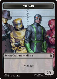 Villain // Robot Villain Double-Sided Token (025//026) (Surge Foil) (MSH-025/026) - Marvel Super Heroes Foil