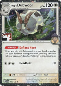Hop's Dubwool (Cosmos Holo) (136/159)  - Prize Pack Series Cards Holofoil