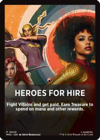 Heroes For Hire Theme Card (MSC-043) - Commander: Marvel Super Heroes
