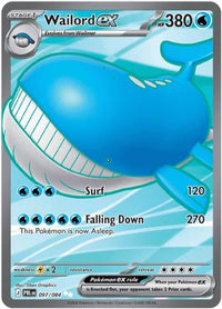 Wailord ex (97/084)  - ME05 Pitch Black Holofoil