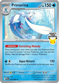Primarina (What's Your Favorite Stamp) (20/084)  - Miscellaneous Cards & Products Holofoil