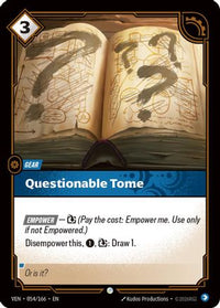 Questionable Tome (054/166) - Vendetta Foil