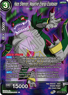Haze Shenron, Negative Energy Explosion (BT14-133) [Cross Spirits] - POKÉ JEUX