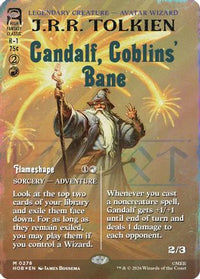 Gandalf, Goblins' Bane (Borderless) (Surge Foil) (HOB-278) - The Hobbit Foil
