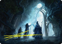 Uncover the Moon-Letters Art Card (Gold-Stamped Signature) (ASHOB-013) - Art Series: The Hobbit