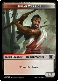 Human Warrior Token [Outlaws of Thunder Junction: Breaking News Tokens]