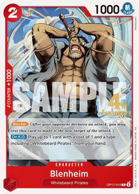 Blenheim (OP17-012) - The World's Strongest Warriors Release Event Cards
