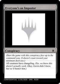Everyone's an Imposter (UNK-) - Un-Known Event Playtest Cards