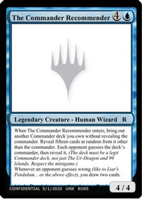 The Commander Recommender (UNK-) - Un-Known Event Playtest Cards