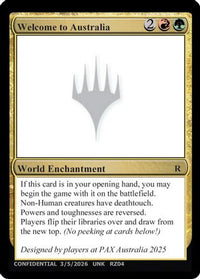 Welcome to Australia (UNK-) - Un-Known Event Playtest Cards