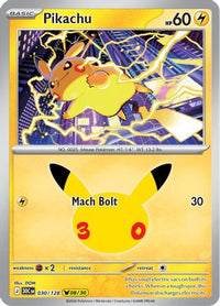 Pikachu (30/128)  - ME 30th Celebration Holofoil