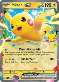Pikachu ex (53/128)  - ME 30th Celebration Holofoil