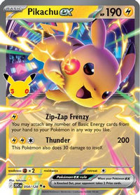 Pikachu ex (54/128)  - ME 30th Celebration Holofoil